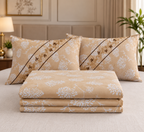 Premium Beige Floral Bedsheet Set