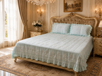 Royal Mint Embroidered Luxury Bedsheet Set