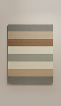 Pewter and Walnut Striped Rug