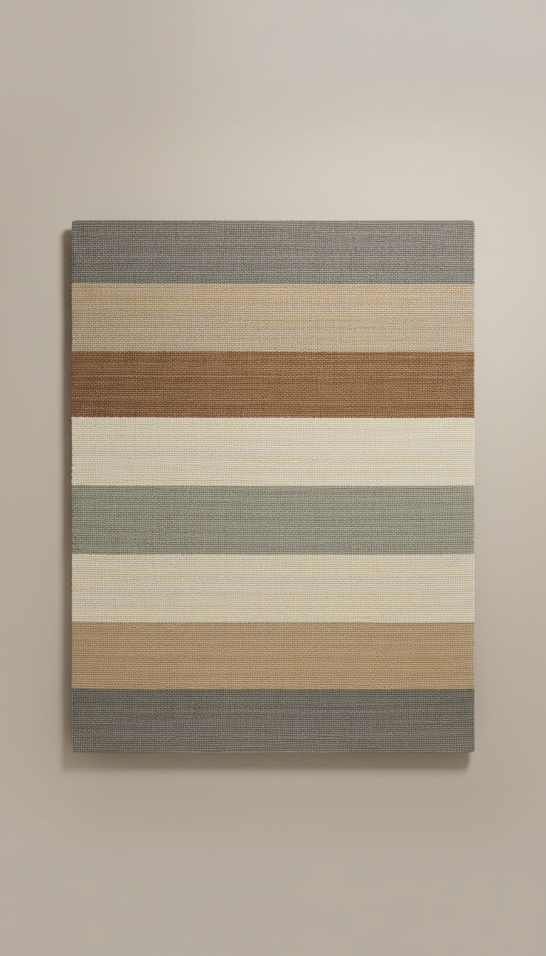 Pewter and Walnut Striped Rug